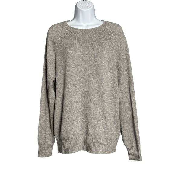 J.Crew Gray Lambswool Blend Crewneck Sweater Medium - Picture 1 of 5